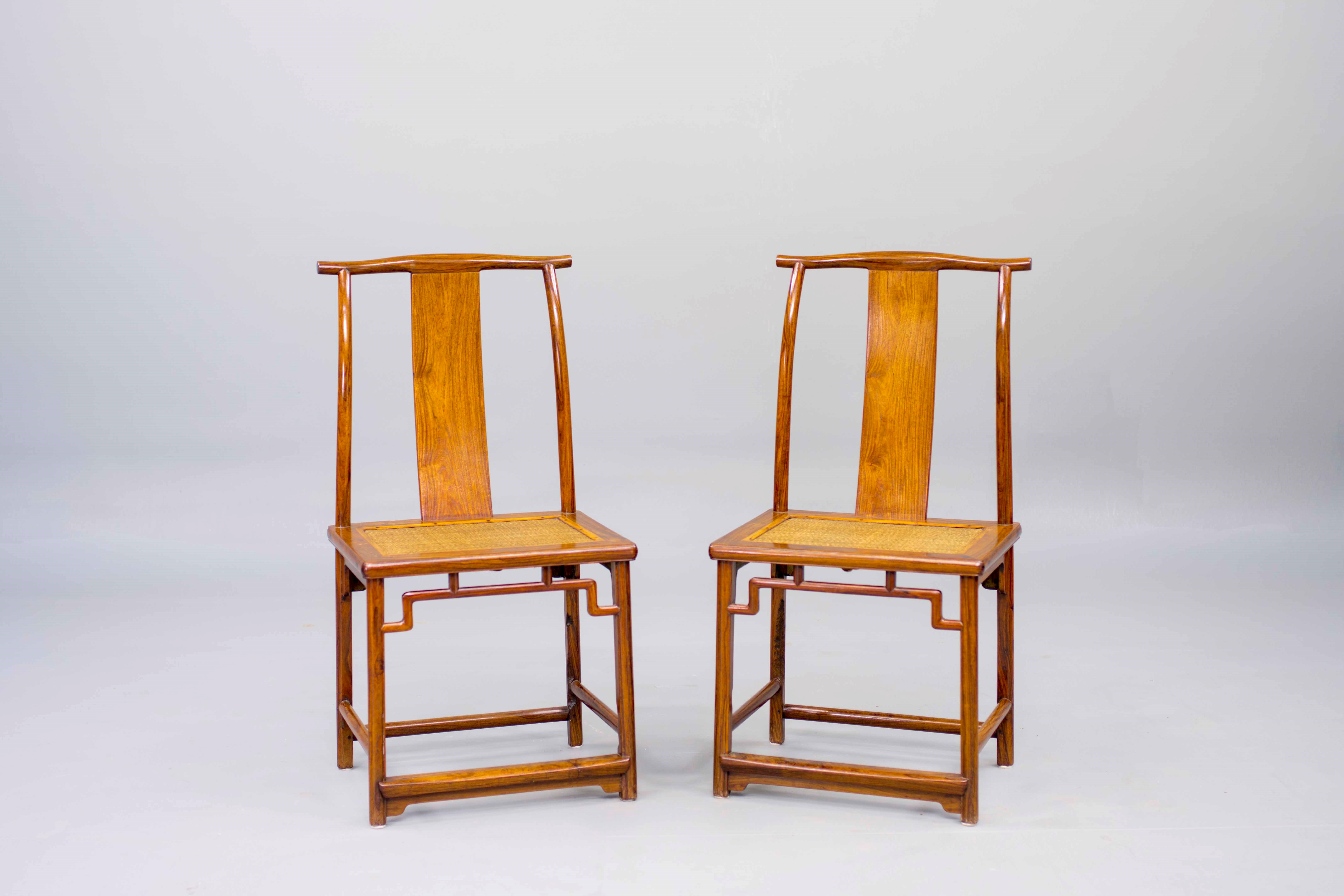 A pair of Huanghuali Wood Side Chairs MasterArt